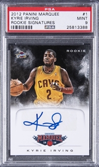 2012-13 Panini Marquee #1 Kyrie Irving Signed Rookie Card - PSA MINT 9 